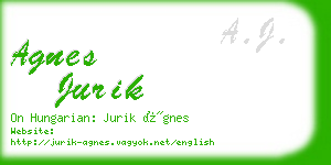 agnes jurik business card